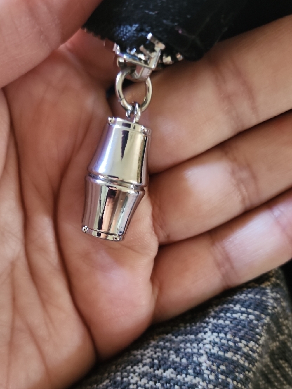 Gucci Bamboo Black Velvet Cosmetic Pouch Clutch Zip Bag Auth Vintage - Picture 6 of 8